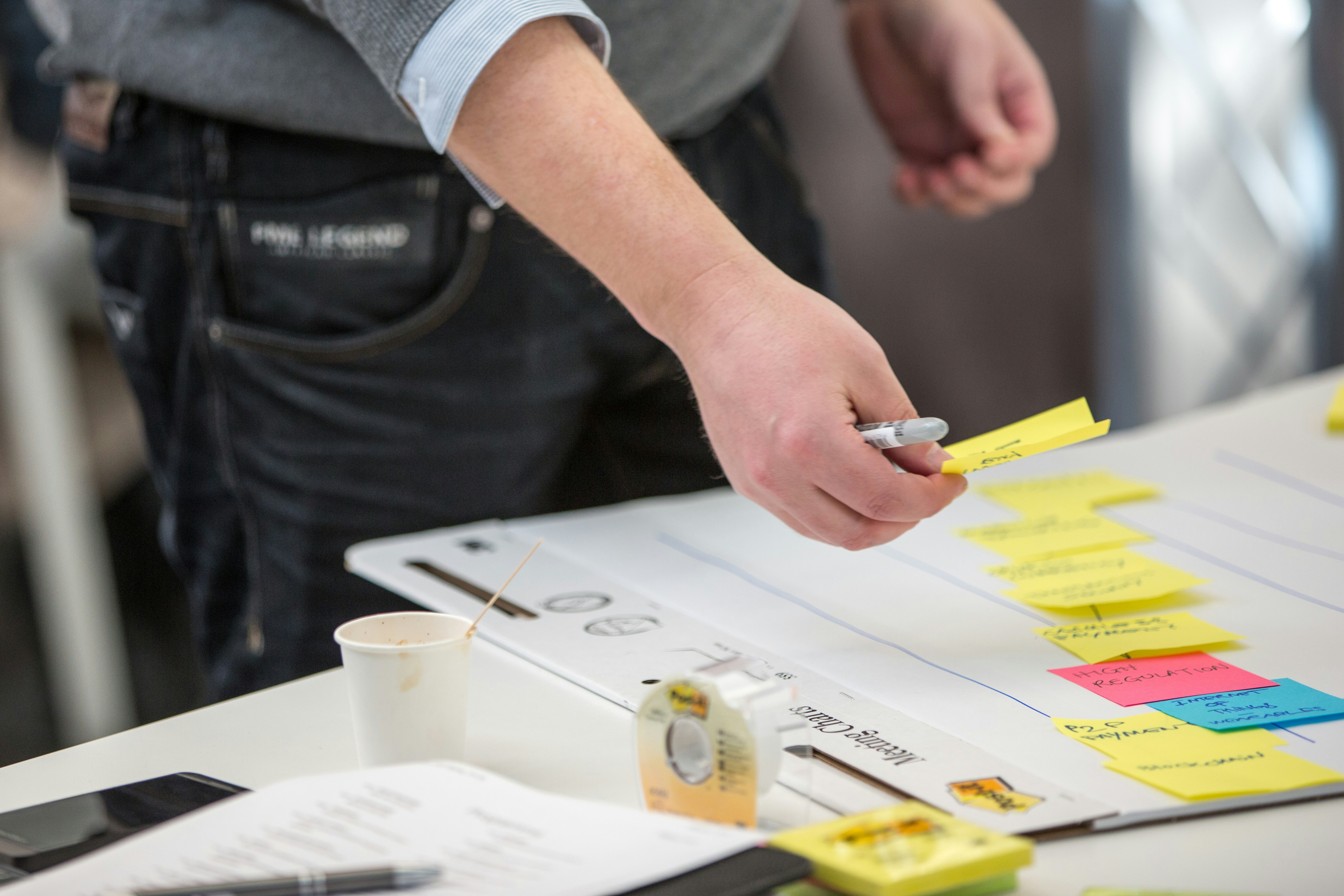Students collaborating in innovation and change management program Image