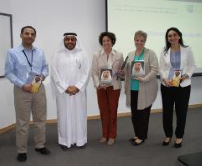 HBMeU presents employees with copies of Sheikh Mohammed’s ‘Flashes of Inspiration’ at opening of e-book club