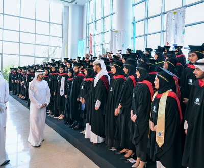 Hamdan bin Mohammed attends the graduation ceremony for 470 undergraduate and postgraduate learners at the HBMSU